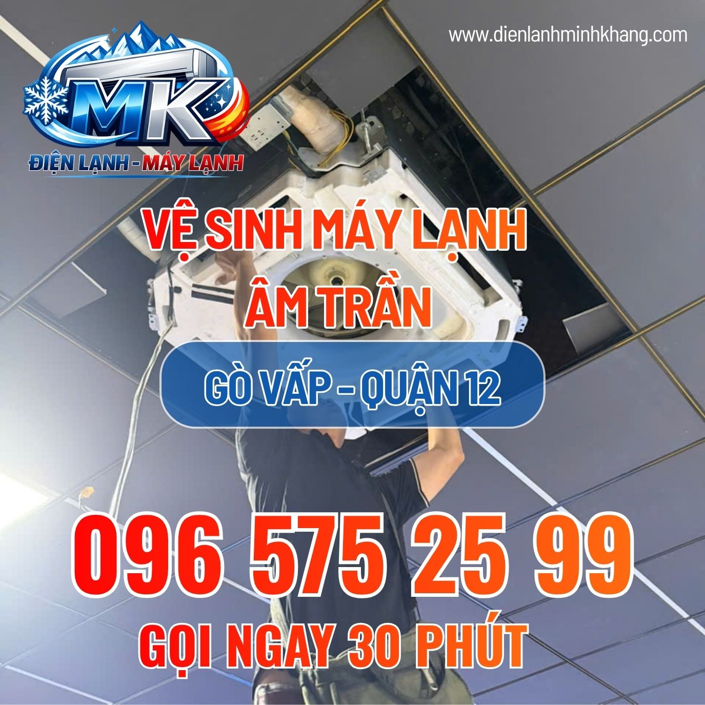 Vệ sinh máy lạnh âm trần chuyên nghiệp tại Gò Vấp – Giải pháp tối ưu cho không gian mát lạnh, sạch khuẩn