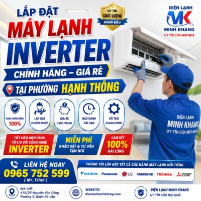 Lắp Đặt Máy Lạnh Inverter Chính Hãng Giá Rẻ Tại Phường Hành Thông – Giải Pháp Làm Mát Tiết Kiệm Điện Cho Mọi Nhà