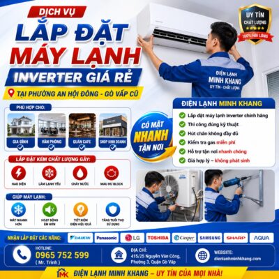Lắp Đặt Máy Lạnh Inverter Giá Rẻ Tại Phường An Hội Đông Gò Vấp