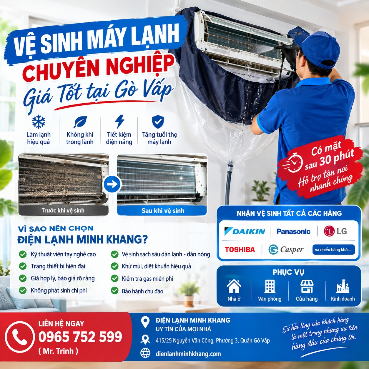 Vệ Sinh Máy Lạnh Chuyên Nghiệp Giá Tốt Tại Gò Vấp – Có Mặt Nhanh