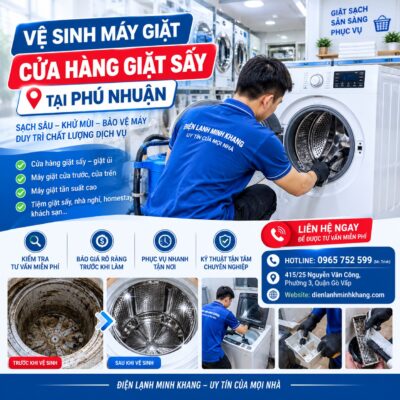 Vệ sinh máy giặt chuyên nghiệp Phú Nhuận